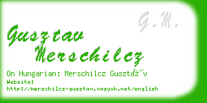 gusztav merschilcz business card